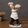 WINOMO Chef Figures Decorative Kitchen Chef Figure Chef with Pasta