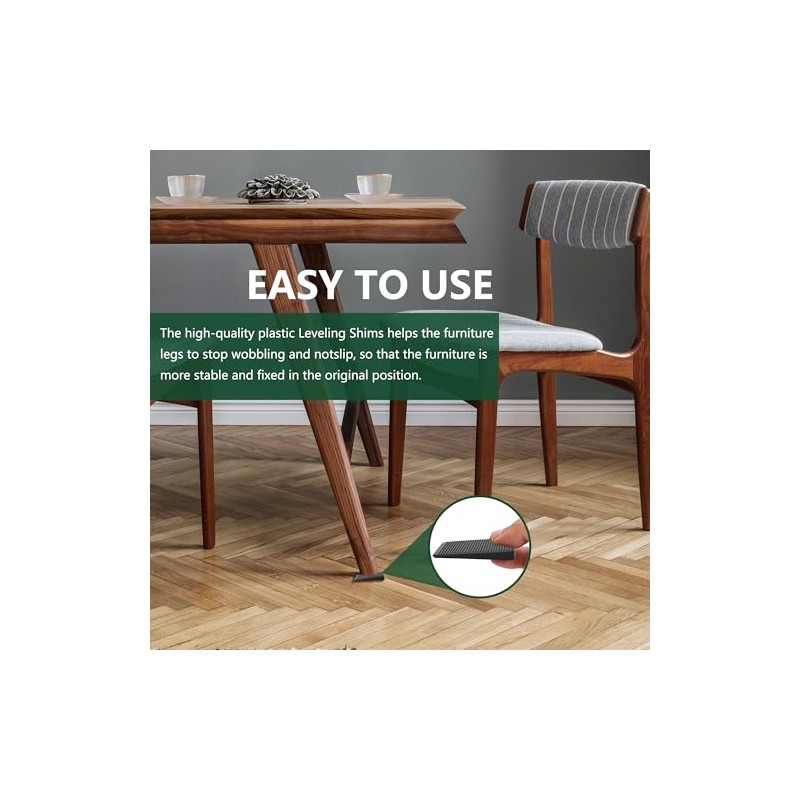 Cuñas para muebles, cuñas flexibles de plástico para nivelar muebles,