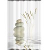 Ekershop Wellness Stone Digital Print Quality Textile Shower Curtain with