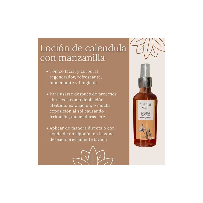 Locion Facial De Calendula Y Manzanilla Rubrial