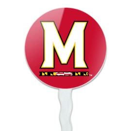 GRAPHICS & MORE University of Maryland Primary Logo Cupcake Picks Toppers Decoration Set of 6