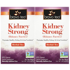 Bravo Tea Bravo Tea Kidney Strong Herbal Tea Caffeine Free, 20 Tea Bags, 2 Count