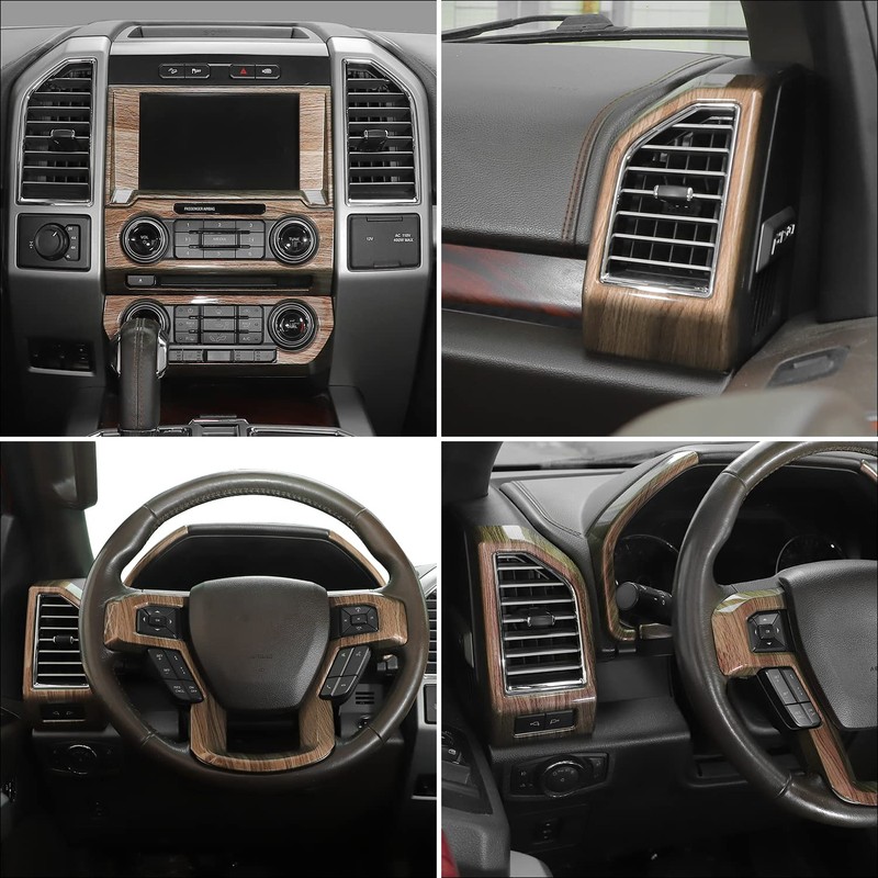 RAZPOY for F150 Interior Trim Kit, 11PCS Center Console Dashboard