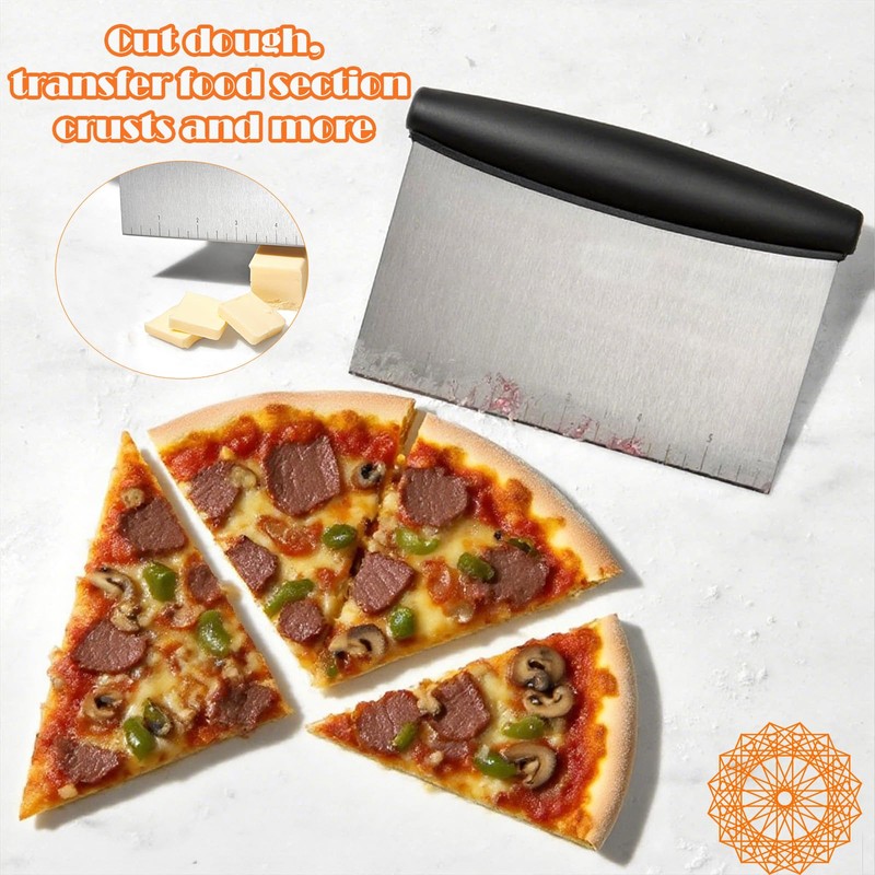 Loimon 3-in-1 Stainless Steel Scraper Chopper - 304 Rust-Proof with