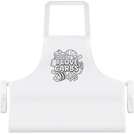 Azeeda ' I Love Carbs Food Design' Unisex Cooking Apron (AP00081988)