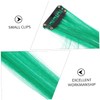 Baluue 10pcs Green Clip-in Hair Extensions Straight Tinsel Hair for