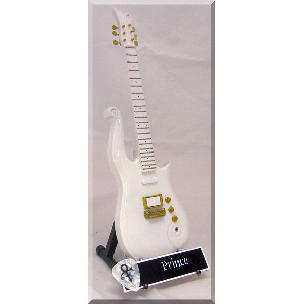 Prince Miniature Guitar White Cloud w/Guitar Pick