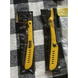 Kaliph ~ The Razor ~ Set Of 2 Straight Razors ~ 100 Half Blades ~ Yellow