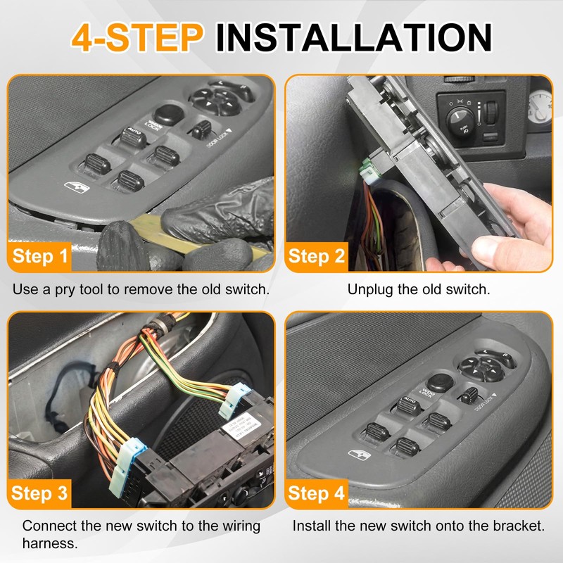 MMOWW Master Power Window Switch with Bezel Compatible with 2002-2009