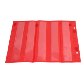 Magnetic Pocket Chart, 5 Rows Transparent Pockets Schedule Pocket Chart Pocket Charts for Students Home School Activities Education & Crafts (Red) Science And Education Toys