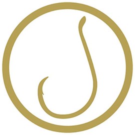 Fishing Hooks Circle Sign Rod Lake River Ocean Car Window Vinyl Decal Sticker (FS-03) (Gold, 4 inches x 4 inches)