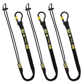 BearTOOLS ANSI-Approved Tool Lanyard with Spring Screw Lock Carabiner - 3Ft Heavy-Duty, Max load 17lbs - Premium Nylon Tether - Adjustable Loop - Prevent Falling Objects - Shock Absorbing Lanyard