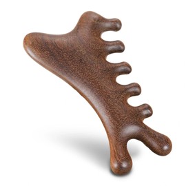 4-in-1 Massager Comb, Wooden Scalp Massager Tool, Natural Sandalwood Head Scratcher Hair Detangler for Stress Relief, Hair Growth Styling, Unisex