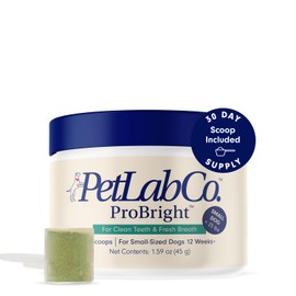 PetLab Co. PetLab Co. ProBright Dental Powder - Dog Breath Freshener - Teeth Cleaning Made Easy C Targets Tartar & Bad Breath - Formulated for Small Dogs
