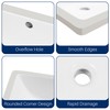 Enbol Undermount Bathroom Sink Rectangle 20x15 Inch White Ceramic Vessel