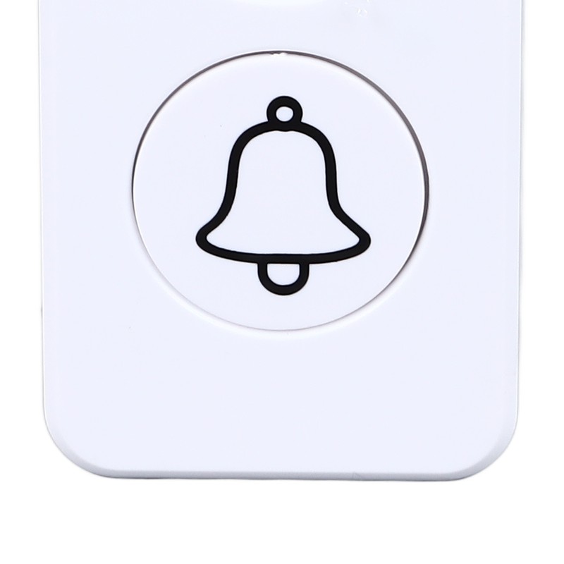 Wireless Doorbell White Self Power 20 to 80dB Adjustable Volume