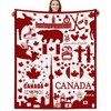 Canadian Gifts, 50x60 Inch Canada Blanket Cozy Throw Blankets Canada