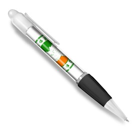 Destination Vinyl ltd Beautiful and comfortable White Ballpoint Pen(Black Ink) - Ireland Irish Flag Map Travel Tourist #4930