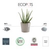 Ecopots Amsterdam Mini Durable Indoor/Outdoor Modern Round Recycled Plastic Planter