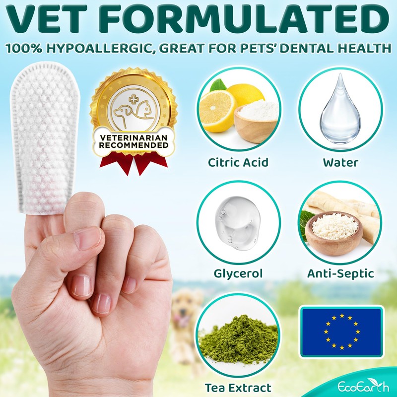 EcoEarth 100 Stück Augentücher + 50 Stück Zahntücher