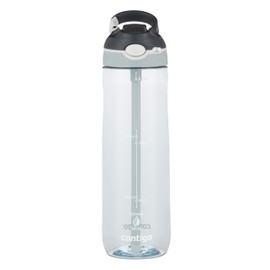 Contigo Ashland Autospout Water Bottle with Straw, 720 ml Large BPA-Free Plastic Water Bottle, Leak-Proof, Ideal for School, Work, Sports, Bike, Hiking, Macaroon