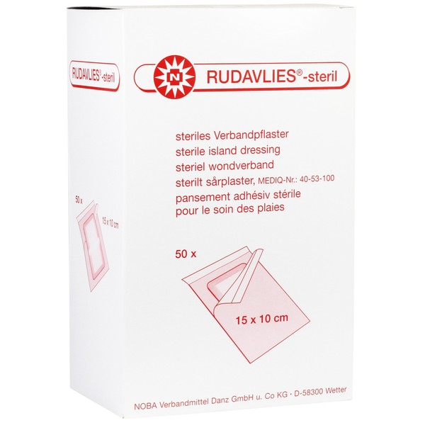 Noba Rudavlies® sterile dressing plasters, choice of sizes, pack of 50.