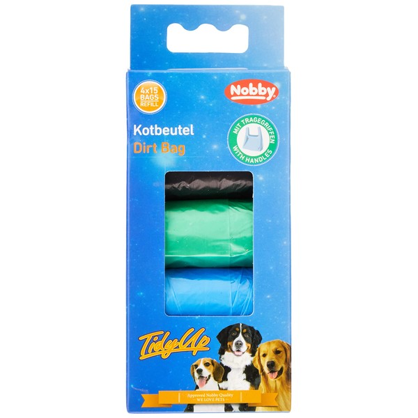 Nobby 67385 Tidyup Waste Bag with Carry Handle, 4 colours