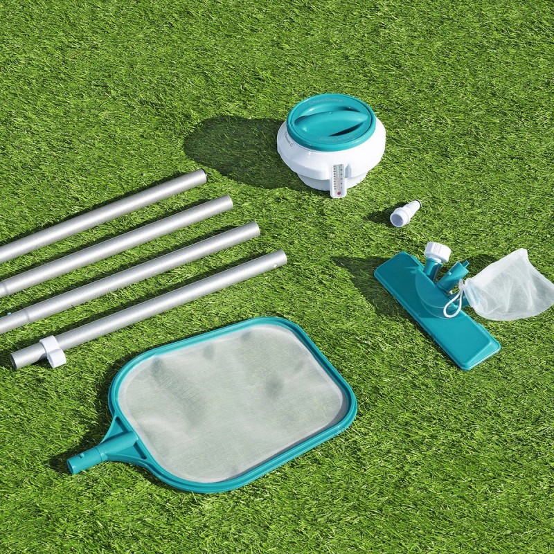 Bestway Red Saca Hojas Juego 7pzs Kit Limpieza Mantenimiento Alberca