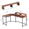 ivinta L-Shaped Computer Office Desk, Modern Gaming Corner Desk with