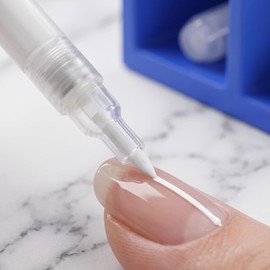 ibasenice Rotulador de esmalte de uñas blanco de secado rápido, pintura