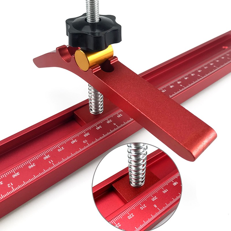 Woodworking T Track Hold Down Clamp Workbench Adjustable Chute Aluminum