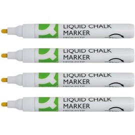 Q-Connect Chalk Markers Medium Tip White (Pack of 4)