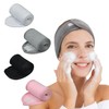 Spa Headband 2 Pack, Non-Slip Terry Cloth Sweat, Stretchable Adjustable
