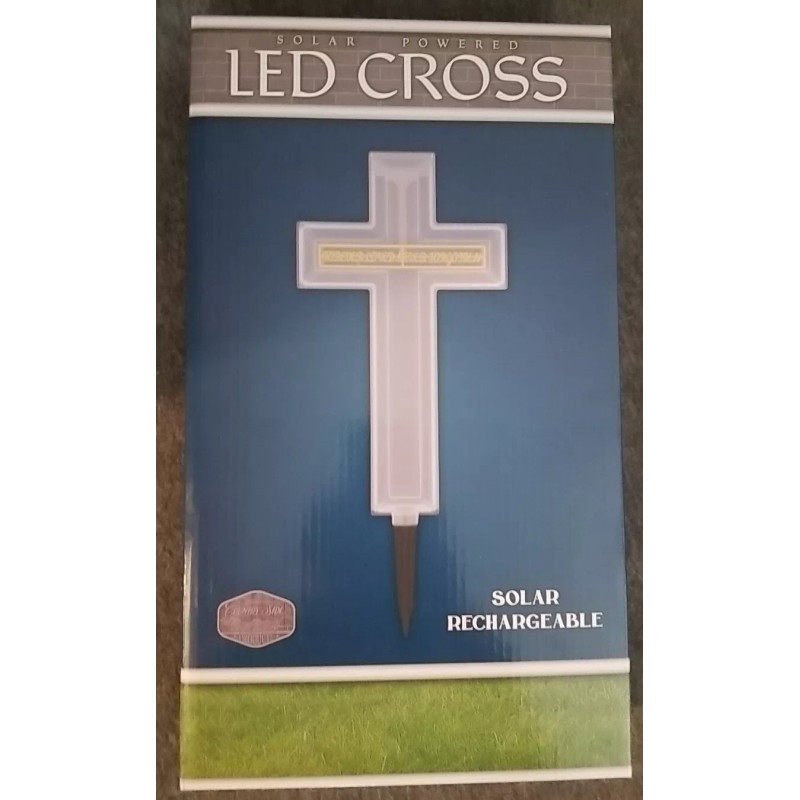 Country Side LED Solar Powered Cross "Forever Loved Never Forgotten"