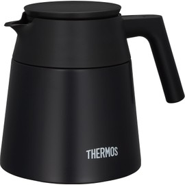 THERMOS Vacuum Insulated Coffee Server 720ml Black All Parts Dishwasher-Safe Coffee Dripper Compatible Thermos Structure Keeps Hot and Cold TTF-720 BK