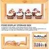 ETMI Bamboo Bread Box for Kitchen Countertop Pastry Display case