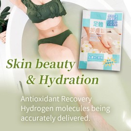 H2RICH Hydrogen Foot Soak, Foot Bath Herb, Chinese Herb Included(Ginger/Mugwort Leaf/Ginseng Extract), Footbath Foot Herb Soak Spa, Deep Relax ,1 Pack 4 Tablets