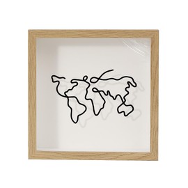 Travel Adventure Archive - Caja de sombra para recuerdos, 8 x 8 pulgadas, caja de recuerdos de sombra con ranura en la parte superior, marco de viaje de vida en una sombra (madera)