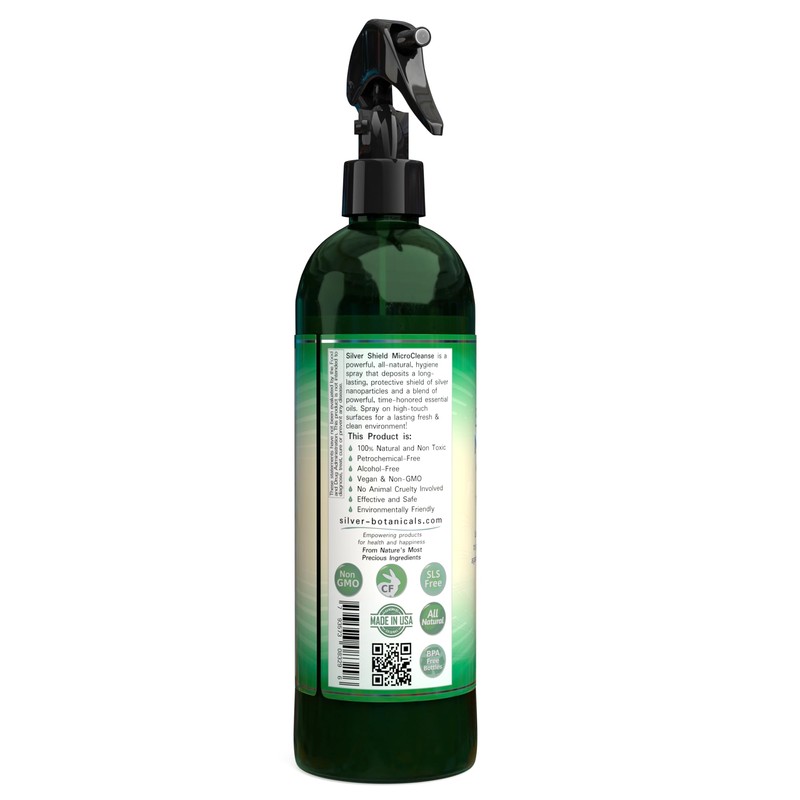 Silver Shield Sanitizer, All Natural Colloidal Silver MicroCleanser, 12 oz.