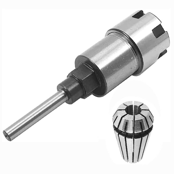 Eyech Heavy Duty Router Collet Extension Collet Extender Adapter for 1/4 Inch Shank Router Bit with1/4 inch ER16 Spring Collet