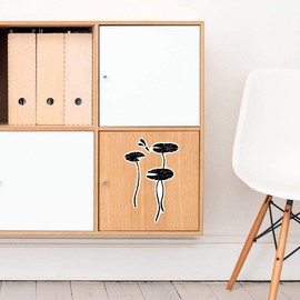 Azeeda 'Lily Pads' White Premium Vinyl Decal Sticker – Waterproof, Durable & Easy to Apply - Ideal for Car Bumpers, Windows, Bins and More (DW00031003)