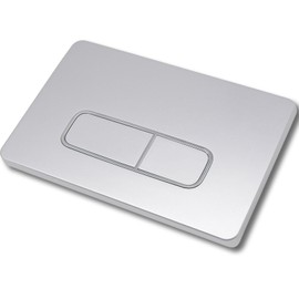 Mendorio Toilet Actuator Plate Compatible with Geberit Sigma, UP300 & UP320 Series Actuation Plates, Plate Size 243 × 164 mm, Equipped with Flush Lever Set and Mounting Frame (Silver Ring)