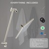 8'' Rain Shower Head with Matching 15'' Extension Arm (Brushed