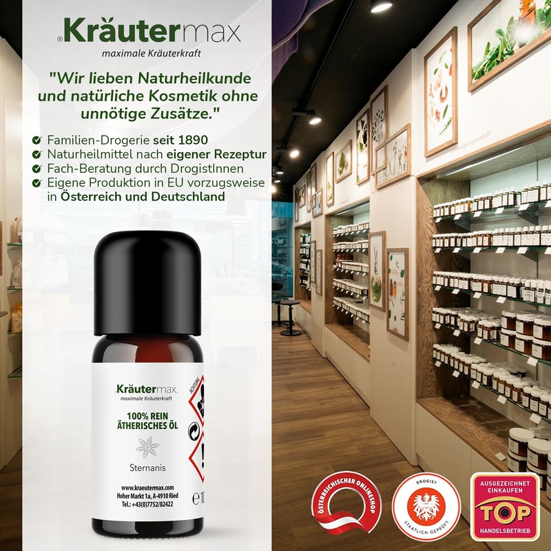 Kräutermax Star Anise Essential Oil 1 x 10 ml
