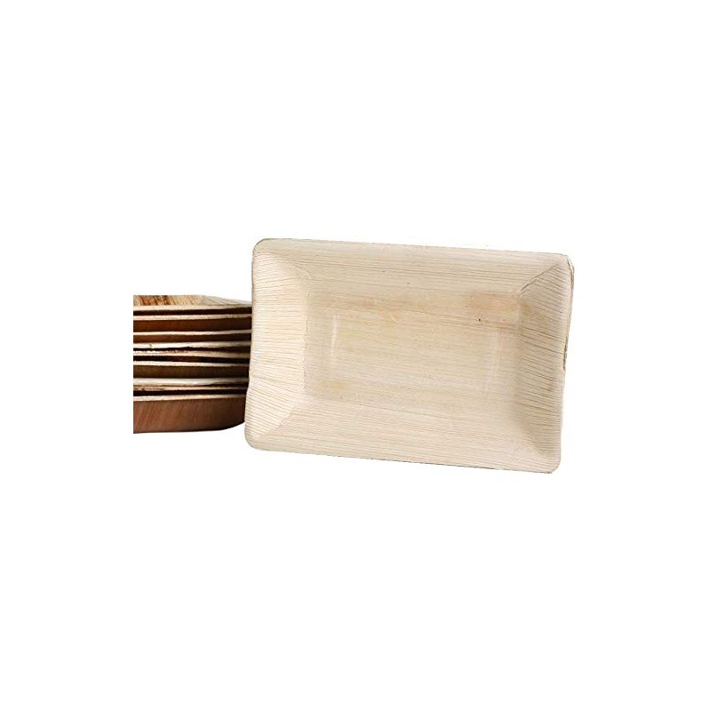 KOKA Palm Leaf Disposable Plates Rectangular Environmentally Friendly Disposable Tableware