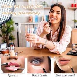 BOULTON Lip Brushes – 100pcs | Disposable Lip Wands | Disposable Lip Brushes Lipstick Applicator Wand Tool for Lips Eyes Concealer Makeup Beauty Toolkit | Lip Brush Disposable Lip Gloss Brush (Green)