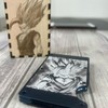 Beast Gohan Aluminum Wallet With wooden Case slim credit