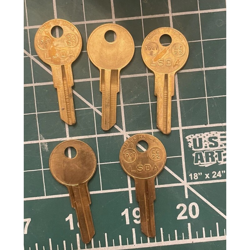 Lsda 5 Chicago Cg22 1041e Keyblanks Brass Uncut Lsda Brand