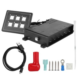 6 Gang Switch Panel 12-24V Car Universal 6P LED Touch Membrane Control Panel Switch Electronic Accessories