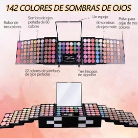 148 Color kit de Maquillaje, Paleta de Maquillaje para Mujer, Todo en Uno Sets de Maquillaje para Mujeres y Principiantes, Incluye Sombra de Ojos, Rubor y Polvo para Cejas, Apto para Principiantes.